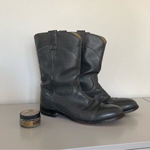 Justin Boots Black Heeled Boots